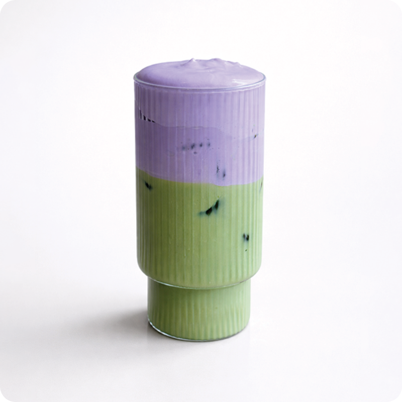 Iced Ube-Matcha Latte