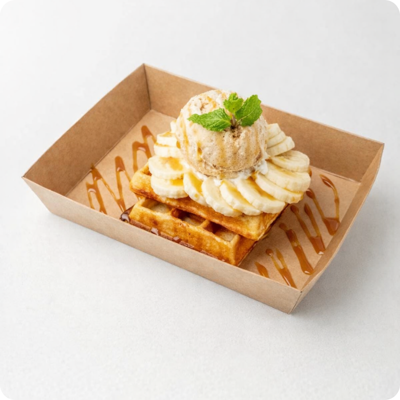 Banana Caramel Waffle